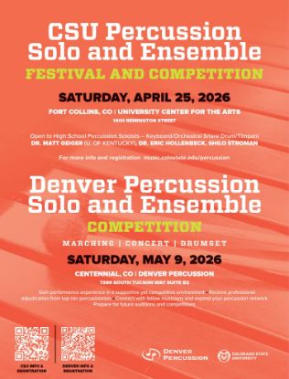 Percussion competition and festival poster