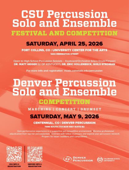 Percussion competition and festival poster