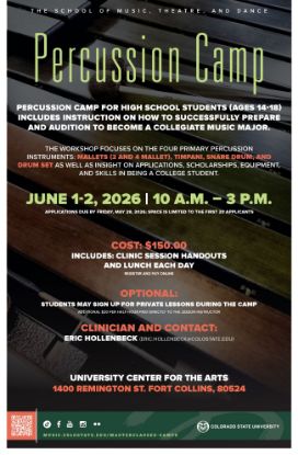 CSU Percussion Camp graphic